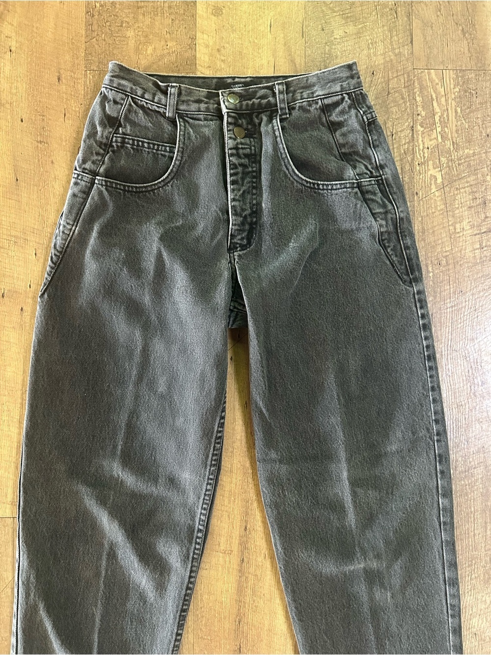 Vintage Guess Georges Marciano USA Black Acid Wash Mom Jeans Size 4 27.5 Waist - Picture 5 of 16